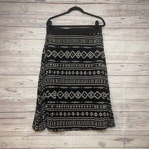 LuLaRoe Lola Skirt, Black and Tan Size 2XL